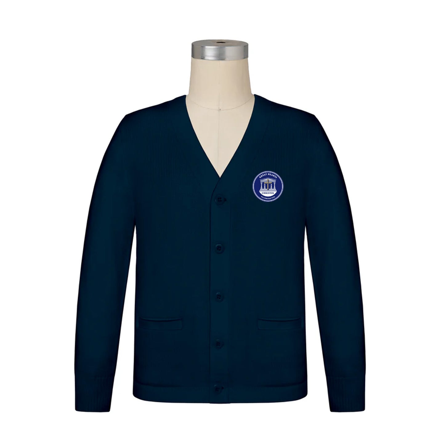 Christos Long Sleeve V-Neck Button Cardigan