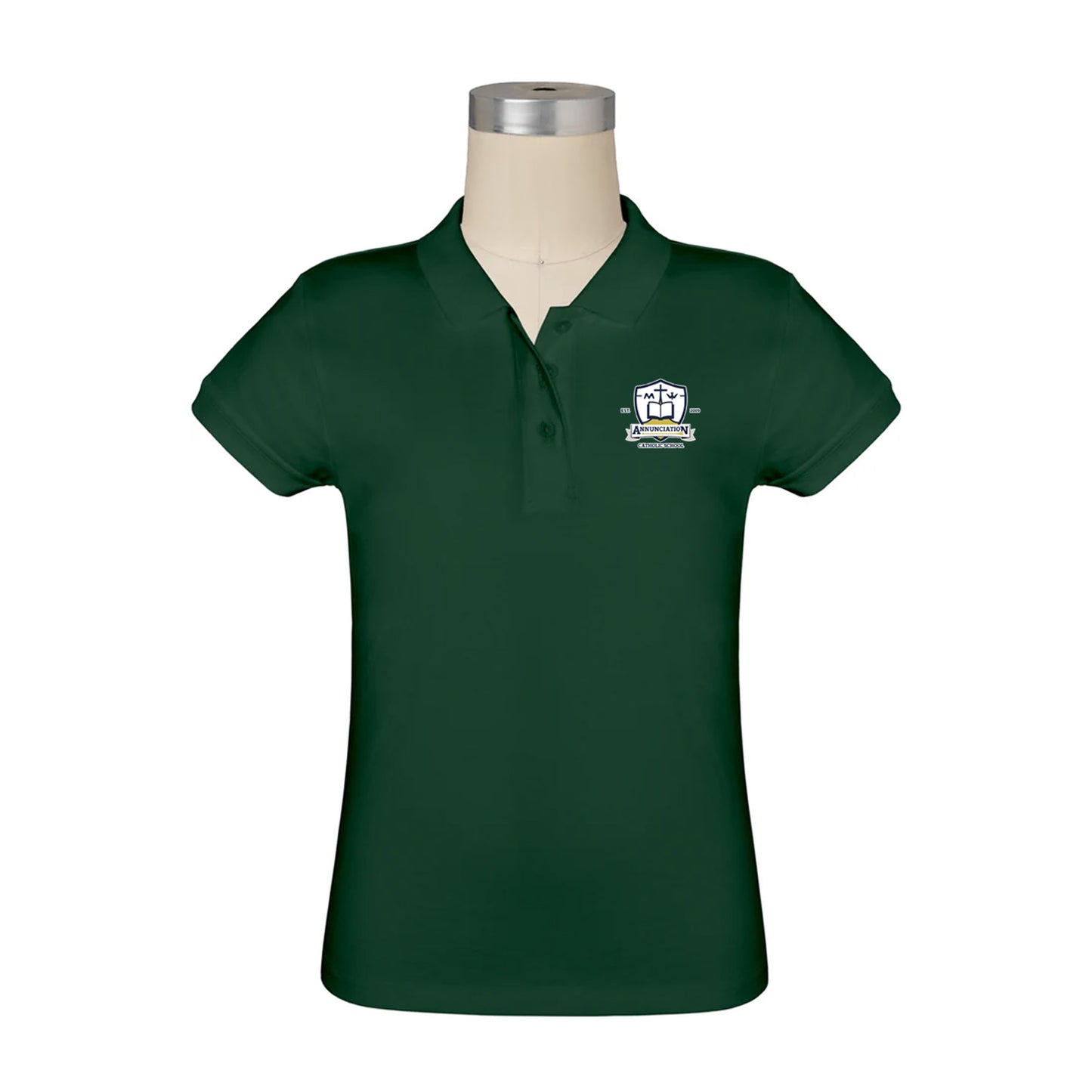 Annunciation Catholic Short Sleeve Feminine Fit Jersey Polo