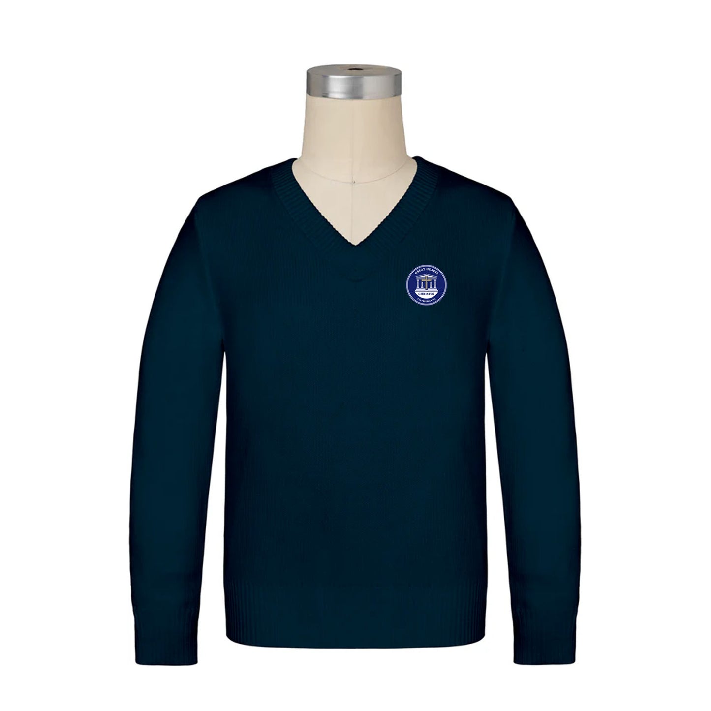 Christos Long Sleeve V-Neck Pullover Sweater