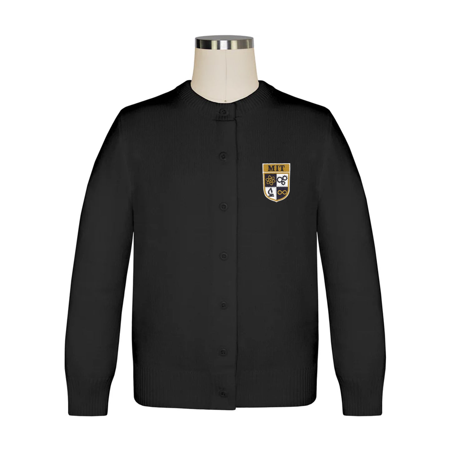 MIT Long Sleeve V-Neck Button Cardigan