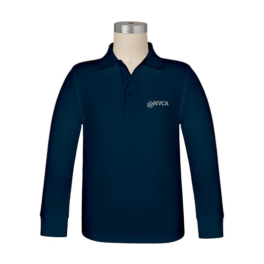 North Valley Christian Long Sleeve Pique Polo