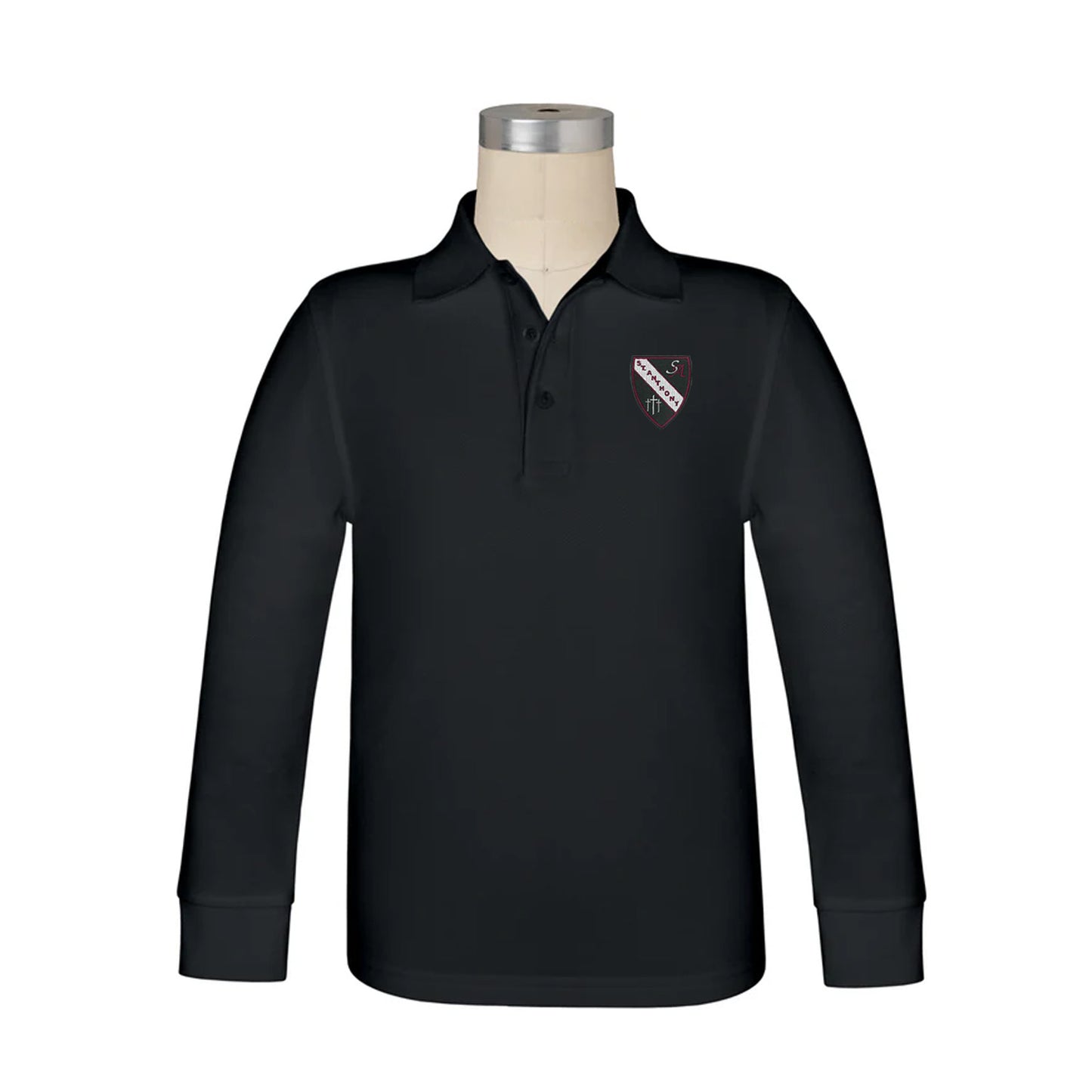 St Anthony Long Sleeve Pique Polo