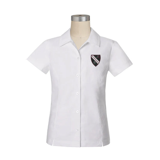 St Anthony Short Sleeve Convertible Collar Taylor Blouse