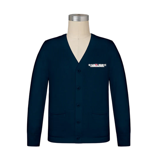 St Jerome Long Sleeve V-Neck Button Cardigan